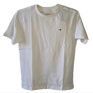 Tommy Hilfiger Classic Crew Neck T-Shirt White Boys Medium NWT